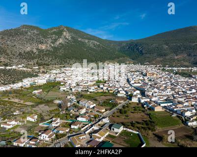 Municipalité d'Algodonales dans la comarca des villages blancs de la province de Cadix, Espagne Banque D'Images