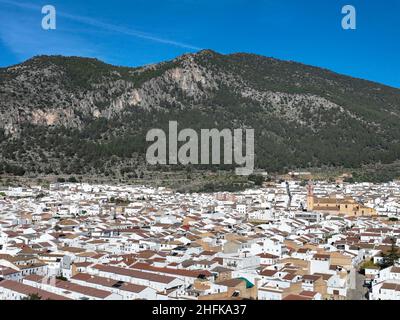 Municipalité d'Algodonales dans la comarca des villages blancs de la province de Cadix, Espagne Banque D'Images