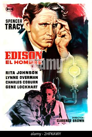 SPENCER TRACY dans EDISON, L'HOMME (1940), réalisé par CLARENCE BROWN.Crédit: M.G.M./ Album Banque D'Images