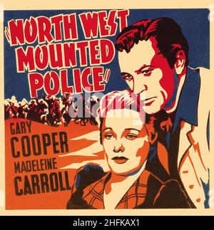 GARY COOPER et MADELEINE CARROLL dans LA POLICE MONTÉE DU NORD-OUEST (1940), dirigée par CECIL B DEMILLE.Crédit : PHOTOS / Album PARAMOUNT Banque D'Images