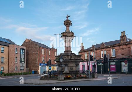 Mercat Cross au centre du village de Doune Stirlingshire, en Écosse Banque D'Images