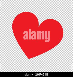 Forme de coeur.Comme icône.Icône de réseaux sociaux sur fond transparent coché.Illustration vectorielle.Fichier vectoriel EPS 10. Illustration de Vecteur