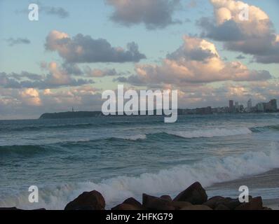 Plage de Durban sur les rives de l'océan Indien Banque D'Images