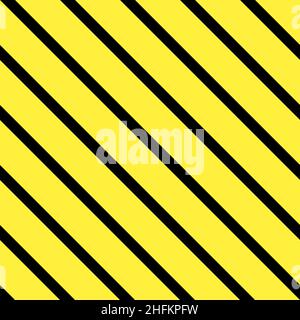 Motif de rayures diagonales.Modèle d'avertissement.Texture vectorielle à rayures diagonales noire et jaune. Illustration de Vecteur