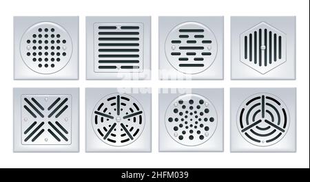 Lavabos en métal Illustration de Vecteur