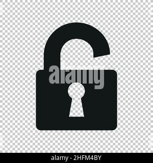déverrouiller le modèle d'icône sur un arrière-plan transparent coché.Illustration vectorielle.Fichier vectoriel EPS 10. Illustration de Vecteur