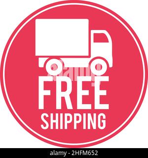 icône d'expédition gratuite, étiquette dans vector Illustration de Vecteur