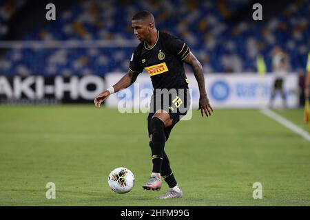 Cafaro/Lapresse 13 juin 2020 Naples, Italie football sportif Napoli vs Inter - coupe italienne, demi-finale deuxième jambe - stade San Paolo.Dans le pic: Ashley Young Banque D'Images