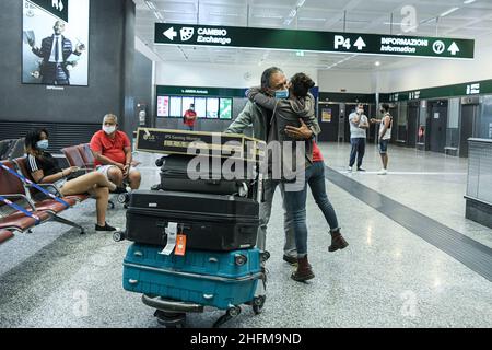 Foto Piero Cruciatti / Lapresse 15/06/2020 - Milano, Italia Actualités Riapertura Aeroporto Malpensa terminal 1 Nella foto: Riapertura Aeroporto Malpensa terminal 1 Foto Piero Cruciatti / Lapresse 15/06/2020 - Milan, Italie Actualités Malpensa Airport terminal 1 rouvre à nouveau sur la photo: Malpensa Airport terminal 1 rouvre Banque D'Images