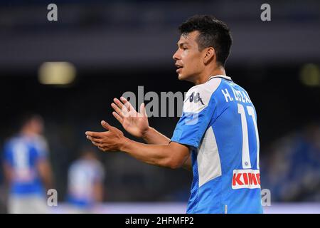 Cafaro/Lapresse 28 juin 2020 Naples, Italie sport football Napoli vs SPAL - Italien football Championship League A TIM 2019/2020 - San Paolo Stadium.Dans la photo: Hirving Lozano (SSC Napoli) Banque D'Images