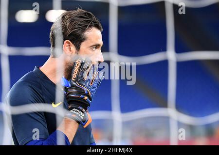 Alfredo Falcone - Lapresse 02/07/2020 Roma (Italie) Sport Soccer Roma - Udinese Italian football Championship League A Tim 2019 2020 - Olimpico Stadium of Roma in the pic:antonio mirante Banque D'Images