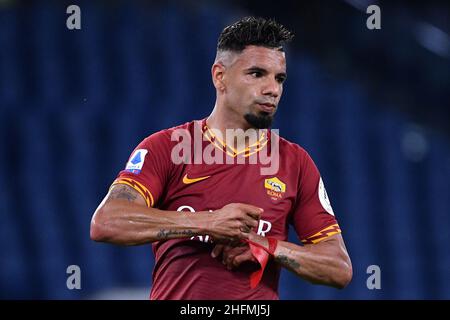 Alfredo Falcone - Lapresse 02/07/2020 Roma (Italie) Sport Soccer Roma - Udinese Italian football Championship League A Tim 2019 2020 - Olimpico Stadium of Roma in the pic:bruno peres Banque D'Images