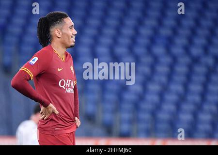 Alfredo Falcone - Lapresse 02/07/2020 Roma (Italie) Sport Soccer Roma - Udinese Italian football Championship League A Tim 2019 2020 - Olimpico Stadium of Roma in the pic:chris Smalling Banque D'Images