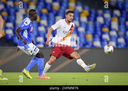 Fabio Rossi/AS Roma/Lapresse 05/07/2020 Naples (Italie) Sport Soccer Napoli-Roma Ligue italienne de football série A Tim 2019/2020 - Stade San Paolo dans la photo: Banque D'Images