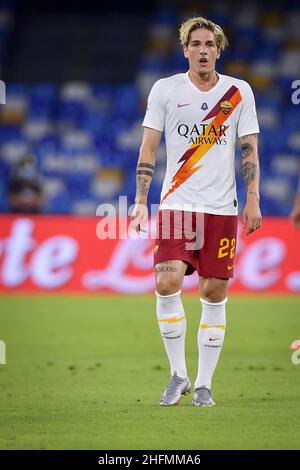 Fabio Rossi/AS Roma/Lapresse 05/07/2020 Naples (Italie) Sport Soccer Napoli-Roma Ligue italienne de football série A Tim 2019/2020 - Stade San Paolo dans la photo: Banque D'Images