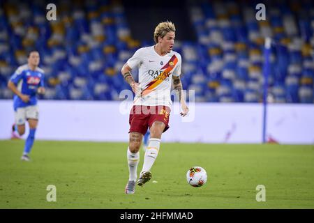 Fabio Rossi/AS Roma/Lapresse 05/07/2020 Naples (Italie) Sport Soccer Napoli-Roma Ligue italienne de football série A Tim 2019/2020 - Stade San Paolo dans la photo: Banque D'Images