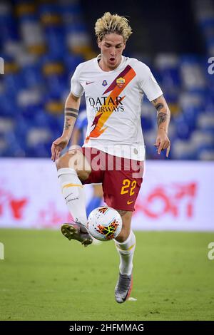 Fabio Rossi/AS Roma/Lapresse 05/07/2020 Naples (Italie) Sport Soccer Napoli-Roma Ligue italienne de football série A Tim 2019/2020 - Stade San Paolo dans la photo: Banque D'Images