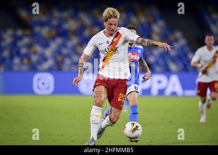 Fabio Rossi/AS Roma/Lapresse 05/07/2020 Naples (Italie) Sport Soccer Napoli-Roma Ligue italienne de football série A Tim 2019/2020 - Stade San Paolo dans la photo: Banque D'Images