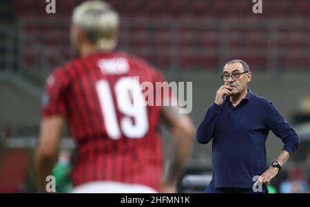 Lapresse - Spada 07 juillet 2020 Milan ( Italie ) Sport Soccer A.C.Milan- saison 2019-2020 - série A Milan vs Juventus dans la photo: sarri Banque D'Images