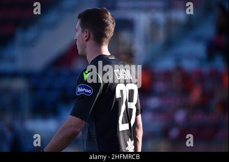 Lapresse/Alessandro Tocco 12 juillet 2020 Cagliari (Italie) Sport Soccer Cagliari Calcio vs US Lecce League A TIM 2019/2020 "Sardegna Arena" Stadium&#xA0; sur la photo:Alessio Cragno 28 (Cagliari Calcio) Banque D'Images