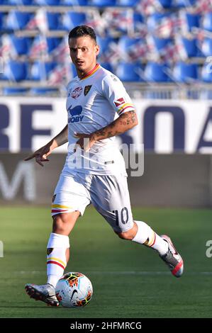 Lapresse/Alessandro Tocco 12 juillet 2020 Cagliari (Italie) Sport Soccer Cagliari Calcio vs US Lecce League A TIM 2019/2020 "Sardegna Arena" Stadium&#xA0; sur la photo:Filipo Falco 10(US Lecce) Banque D'Images