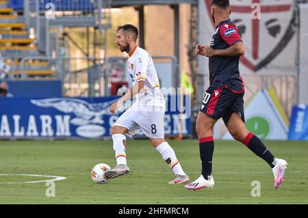 Lapresse/Alessandro Tocco 12 juillet 2020 Cagliari (Italie) Sport Soccer Cagliari Calcio vs US Lecce League A TIM 2019/2020 "Sardegna Arena" Stadium&#xA0; sur la photo:Marco Mancosu 8(US Lecce) Banque D'Images