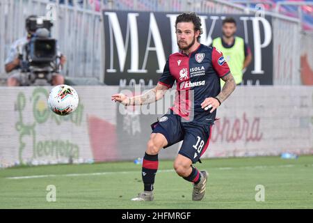 Lapresse/Alessandro Tocco 12 juillet 2020 Cagliari (Italie) Sport Soccer Cagliari Calcio vs US Lecce League A TIM 2019/2020 "Sardegna Arena" Stadium&#xA0; sur la photo: N&#xe1;ndez Banque D'Images