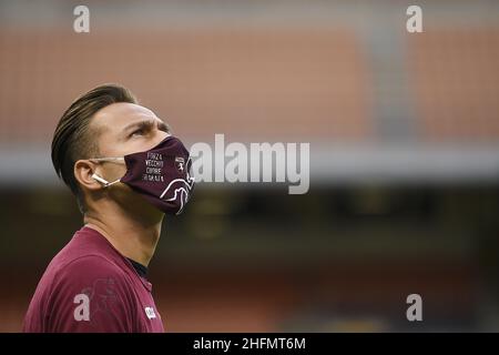 Lapresse - Fabio Ferrari 13 juillet 2020 Milan, Italie sport de football EXCLUSIF TURIN FC Inter vs Turin - Italien football Championship League A TIM 2019/2020 - Stade "San Siro".Dans la photo: Simone Edera (Torino FC); Banque D'Images