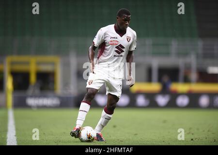 Lapresse - Fabio Ferrari 13 juillet 2020 Milan, Italie sport de football EXCLUSIF TORINO FC Inter vs Torino FC - Italian football Championship League A TIM 2019/2020 - Stade "San Siro".Dans la photo:Singo Wilfried (Torino FC); Banque D'Images