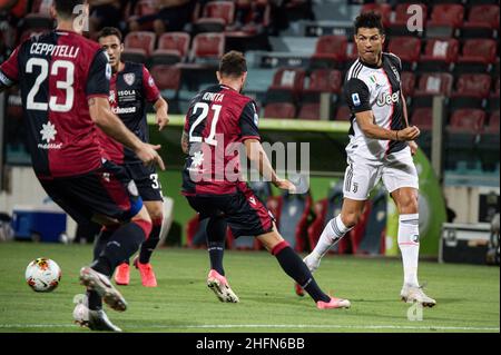 Lapresse/Alessandro Tocco 29 juillet 2020 Cagliari (Italie) Sport Soccer Cagliari Calcio vs Juventus League A TIM 2019/2020 "Sardegna Arena" Stadium&#xA0; sur la photo:Cristiano Ronaldo 7(Juventus FC) Banque D'Images