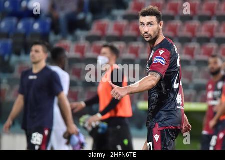 Lapresse/Alessandro Tocco 29 juillet 2020 Cagliari (Italie) Sport Soccer Cagliari Calcio vs Juventus League A TIM 2019/2020 "Sardegna Arena" Stadium&#xA0; sur la photo:Artur Ionita 21 (Cagliari Calcio) Banque D'Images