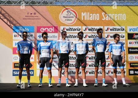 GIAN Mattia d'Alberto - Lapresse août, 08 2020 Milano (Italie) Sport Cyclisme 111 Edition Milano Sanremo - de Milan à Sanremo - 305 km dans le pic: Les cavaliers ont mangé le podium, ISRAËL START - UP NATION Banque D'Images