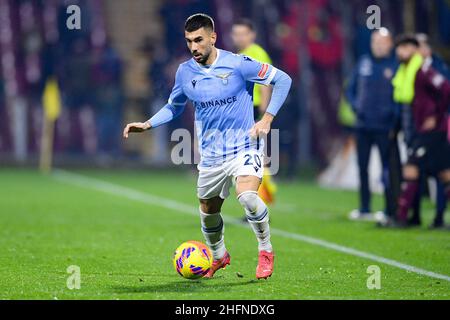 Mattia Zaccagni de SS Lazio pendant la série Un match entre les Etats-Unis Salernitana 1919 et Lazio à Stadio Arechi, Salerno, Italie, le 15 janvier 2022.Photo Banque D'Images