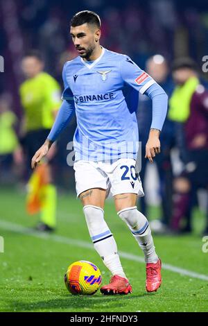 Mattia Zaccagni de SS Lazio pendant la série Un match entre les Etats-Unis Salernitana 1919 et Lazio à Stadio Arechi, Salerno, Italie, le 15 janvier 2022.Photo Banque D'Images