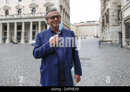 Cecilia Fabiano/Lapresse 02 septembre 2020 Roma (Italie) Actualités: Le maire de Lampedusa Tot&#xf2; Martello et le gouverneur Nello Musumeci convoqués par le Président Conte au Palazzo Chigi dans le pic: Tot&#xf2; Martello Banque D'Images