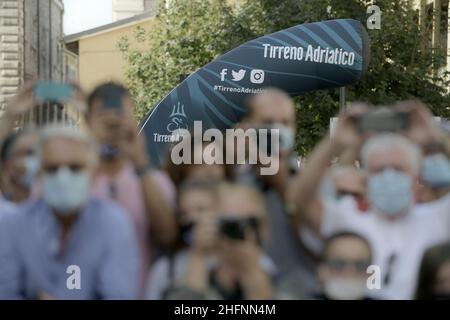 Lapresse - Fabio Ferrari septembre, 10 2020 Terni (Italie) Sport Cyclisme Tirreno Adriatico Edition 55 - de Terni à Cascia - 194 km Banque D'Images