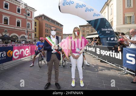 Lapresse - Fabio Ferrari septembre, 10 2020 Terni (Italie) Sport Cyclisme Tirreno Adriatico Edition 55 - de Terni à Cascia - 194 km Banque D'Images