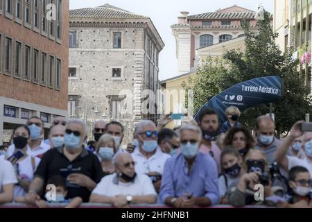 Lapresse - Fabio Ferrari septembre, 10 2020 Terni (Italie) Sport Cyclisme Tirreno Adriatico Edition 55 - de Terni à Cascia - 194 km Banque D'Images