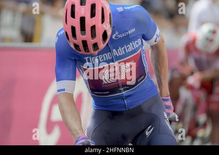 Lapresse - Fabio Ferrari septembre, 10 2020 Terni (Italie) Sport Cyclisme Tirreno Adriatico Edition 55 - de Terni à Cascia - 194 km Banque D'Images