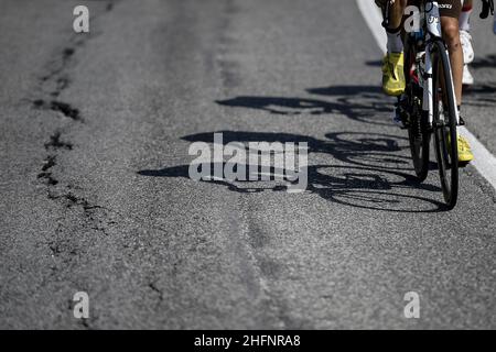 Lapresse - Marco Alpozzi septembre, 12 2020 Castelfidardo (Italie) Sport Cyclisme Tirreno Adriatico Edition 55 - de Castelfidardo à Saiguallia - 171 km dans le pic: Breaking Banque D'Images