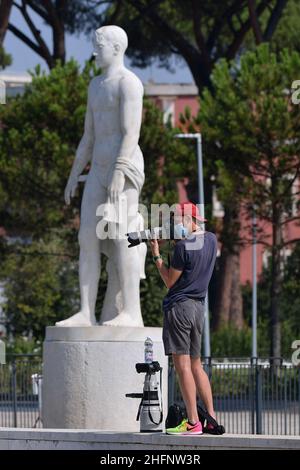 Alfredo Falcone - Lapresse 15/09/2020 Roma (Italie) Sport tennis Katerina Siniakova (CZE) vs Angelique Curber (GER) Internazionali BNL d'Italia 2020 dans le pic:photographe Banque D'Images