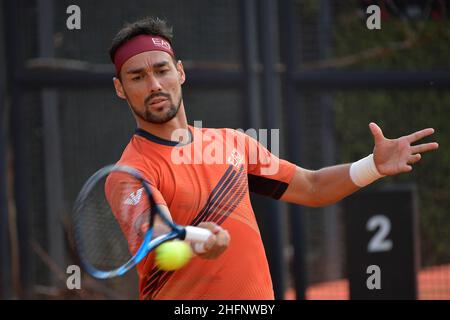 Alfredo Falcone - Lapresse 15/09/2020 Roma (Italie) Sport tennis Fabio Fognini e Simone Bolelli (ITA) Internazionali BNL d'Italia 2020 dans le pic:Fabio Fognini Banque D'Images