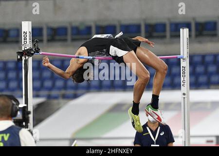 Fabrizio Corradetti - Lapresse septembre 17st 2020 Rome ( Italie ) Sport Athlétisme Gala d'or Pietro Mennea 2020 - Stade Olimpico de Roma.Dans la photo:Tamberi Banque D'Images