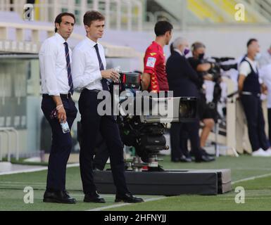 Marco Bucco/Lapresse 19 septembre 2020 Florence , Italie football sportif Fiorentina vs Turin - Ligue italienne de football A TIM 2020/2021 - Stade Artemio Franchi, Florence .Dans la photo: Barile au début du match Banque D'Images