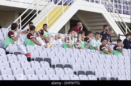 Marco Bucco/Lapresse 19 septembre 2020 Florence , Italie football sportif Fiorentina vs Turin - Ligue italienne de football A TIM 2020/2021 - Stade Artemio Franchi, Florence .Dans le pic: La banque de Turin Banque D'Images