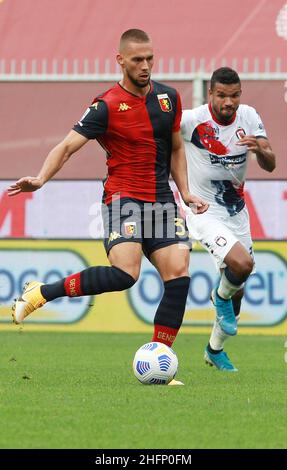 Lapresse - Tano Pecoraro 20 septembre 2020 City Genova - (Italie) Sport Soccer Gênes vs Crotone Italian football Championship League A TIM 2020/2021 - "Luigi Ferraris" Stadium dans le pic: pjaca marko Banque D'Images