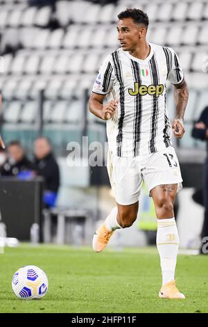 Marco Alpozzi/Lapresse 20 septembre 2020 Turin, Italie football sportif Juventus vs Sampdoria - Ligue italienne de championnat de football A TIM 2020/2021 - Stade Allianz dans le pic: Danilo (Juventus F.C.); Banque D'Images