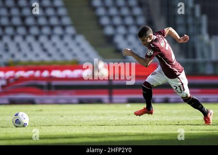 Marco Alpozzi/Lapresse 26 septembre 2020 Turin, Italie sport de football EXCLUSIF TORINO FC Torino vs Atalanta - Italien football Championship League A TIM 2020/2021 - Olimpico Grande Torino Stadium.Dans la photo: Alex Berenguer (Torino F.C.); Banque D'Images