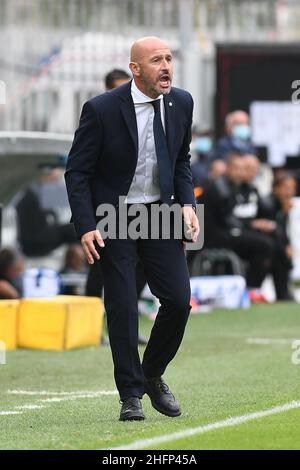 Albano Venturini/Lapresse 27 septembre 2020 Cesena, Italie football sport Spezia vs Sassuolo - Championnat italien de football League A TIM 2020/2021 - Stade Dino Manuzzi dans le pic: Vincenzo Italiano Banque D'Images
