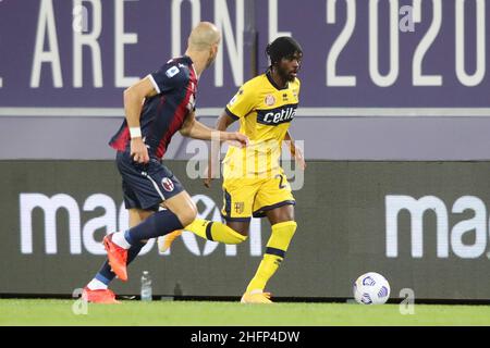 Lapresse/Filippo Rubin 28 septembre 2020 Bologne (Italie) Sport Soccer Bologna vs Parme - Championnat italien de football League A 2020/2021 - &#x201c;Renato Dall&#x2019;Ara&#x201d; Stade dans la photo: GERVINHO (PARME) Banque D'Images